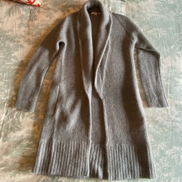 Boden Grey Mohair-Blend Open Front Cardigan - Picture 6 of 13